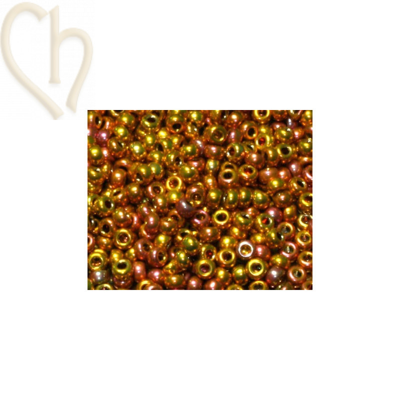 rocaille 11/0 24ky gold iris