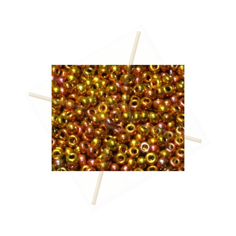rocaille seedbead 11/0 24kt gold iris