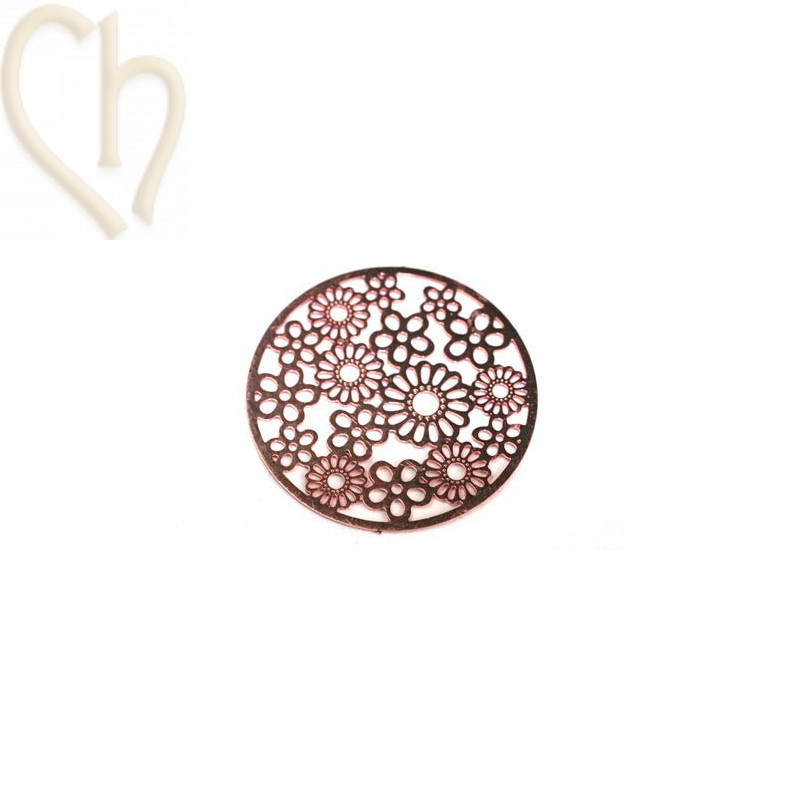 pendentif rond filigran 20 mm