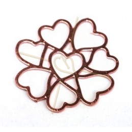 filigraan bloem hearts hanger 11*11 mm
