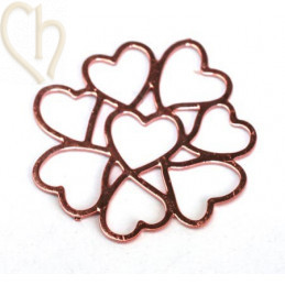 pendentif fleur coeur filigran 11*11 mm