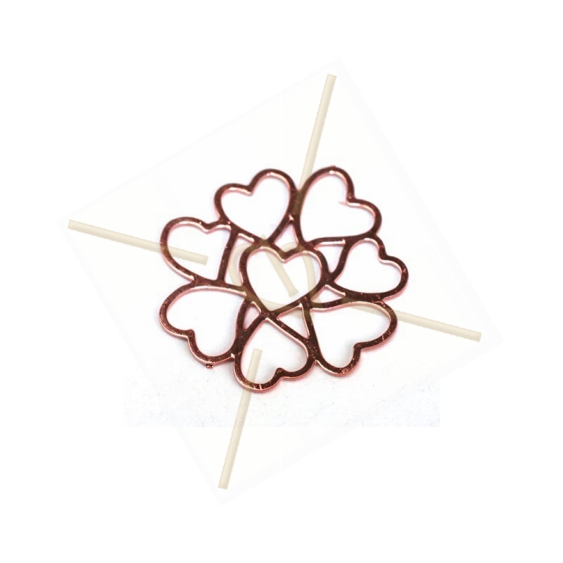 filigran flower hearts pendant 11*11 mm