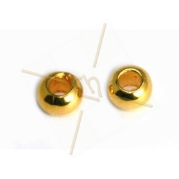 metal spacer balls 7*5mm hole 3.7mm gold