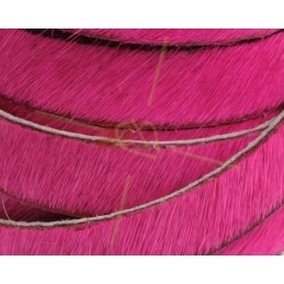 platte leder 10mm  behaard fuschia