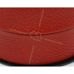 Leather flat 20mm red