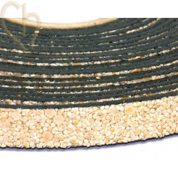 leather flat 10mm sand cream