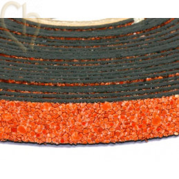 leder plat 10mm zand oranje