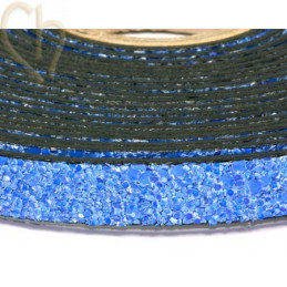 leather flat 10mm sand bleu