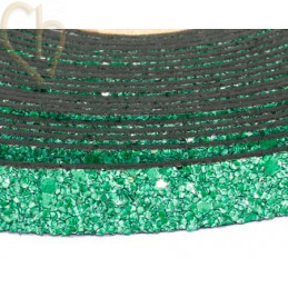 cuir plat 10mm sable vert