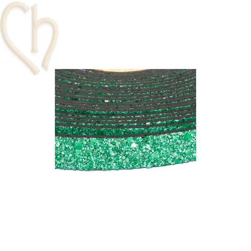 leather flat 10mm sand green