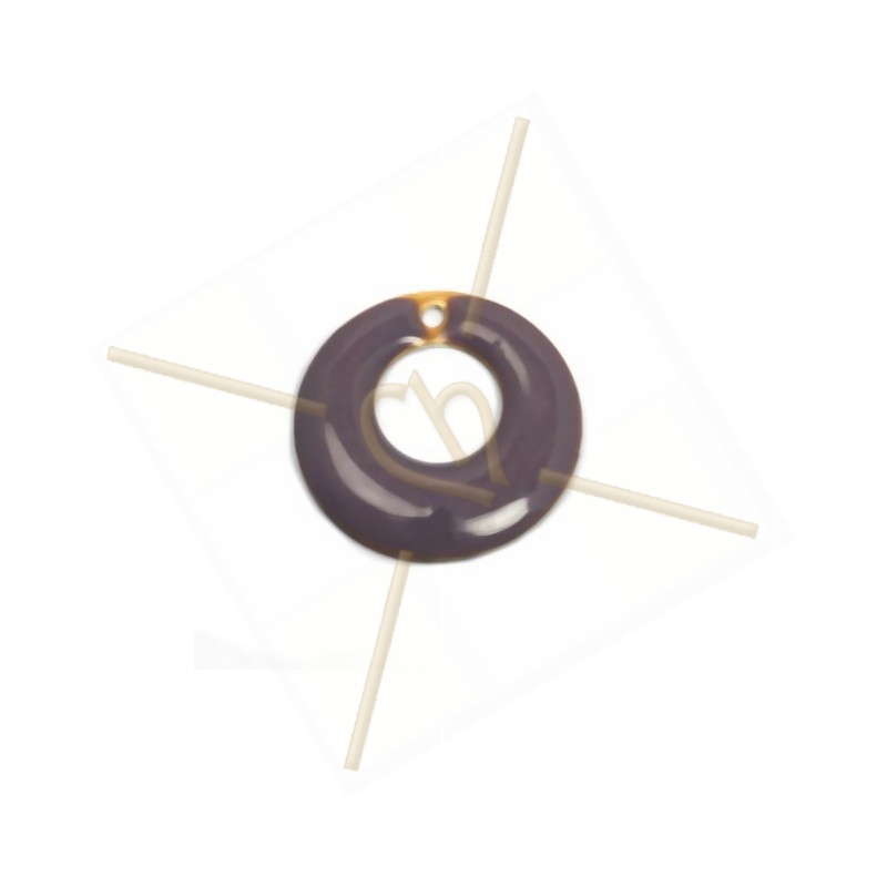 hanger donut 18mm emaille paars