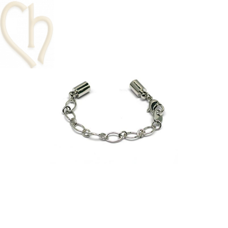 chaine ovale avec mousqueton  + 2 embouts int. 4.3mm