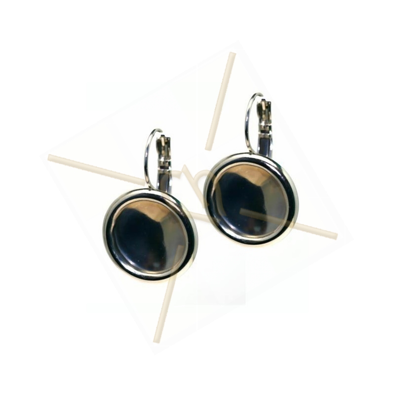 earrings with border for rivoli 14mm
