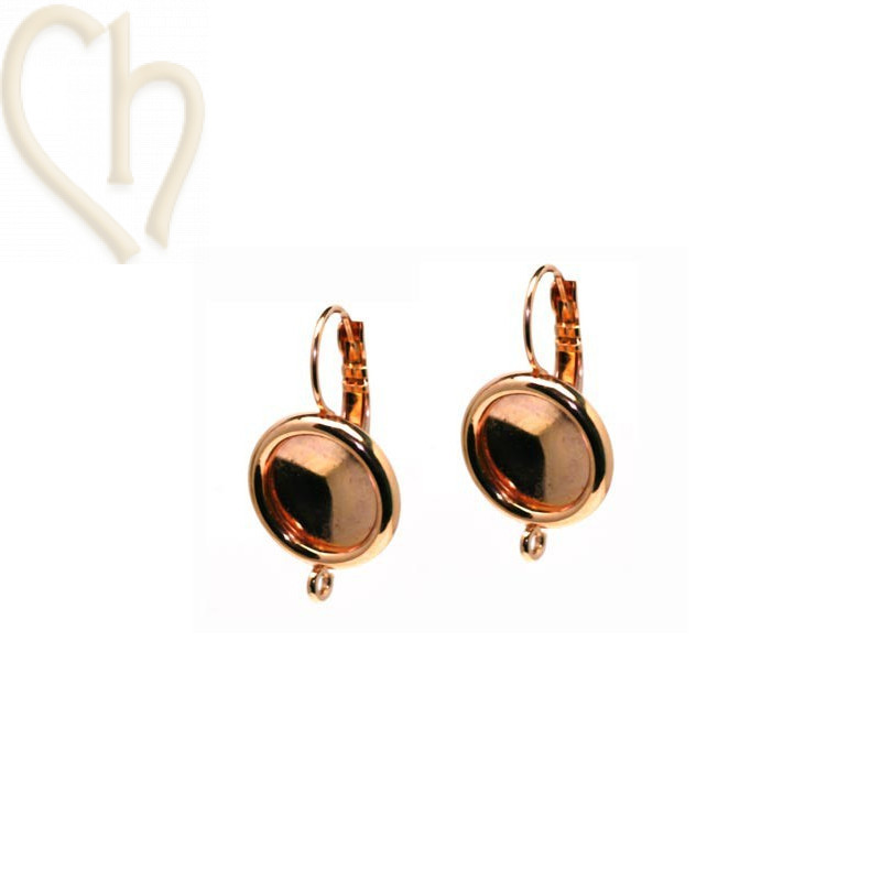 boucles d'oreille a rebord et anneau de montage pour rivoli 12mm