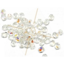 Fire Polished beads 4mm Crystal AB