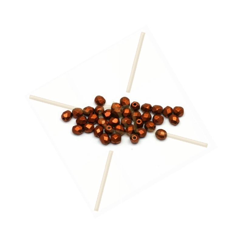 facetkralen 4mm Copper facetkralen 4mm Copper