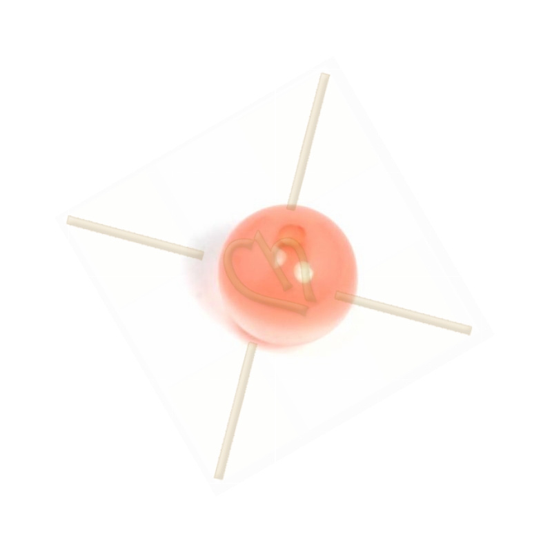 Polaris Round ball 12mm Rose Peach
