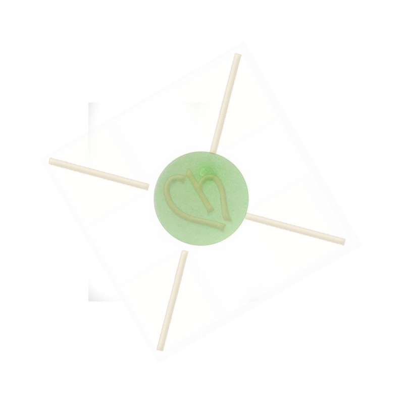 Polaris ronde boule 14mm pastel vert matte