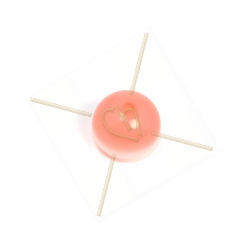 Polaris ronde boule 14mm Rose Peach