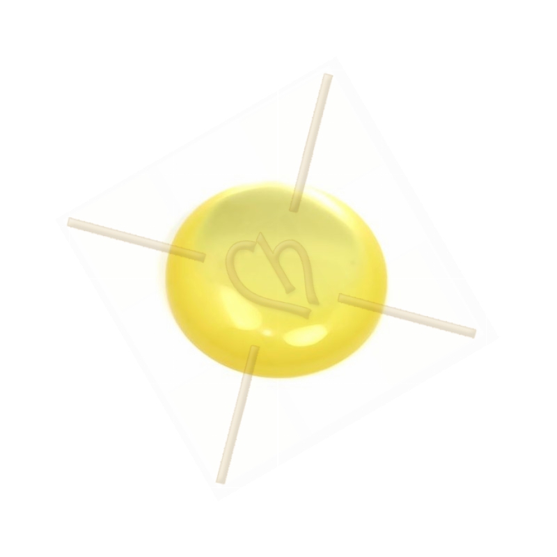 Polaris Cabochon 24mm geel