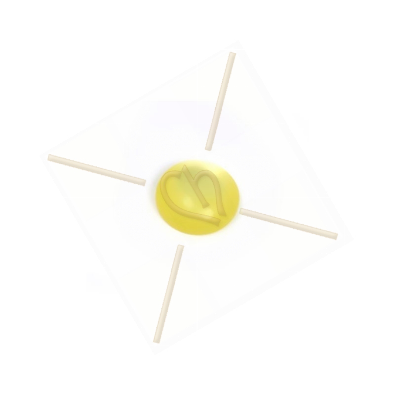 Polaris Cabochon 12mm geel