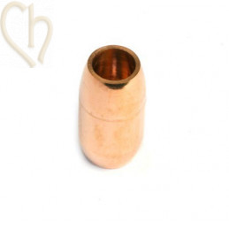fermoir magnetique acier ronde pour 6mm or rose