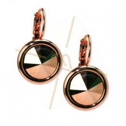 earrings with border for rivoli 12mm