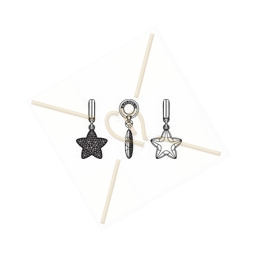 Swarovski Elements pendentif 14mm étoile silver shade