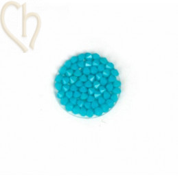 Crystal ROCKS 15mm turqoise opal / Noir 