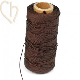 cordon polyester 0.5mm brun fonce