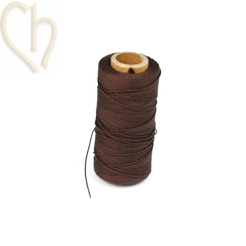 cordon polyester 0.5mm brun fonce