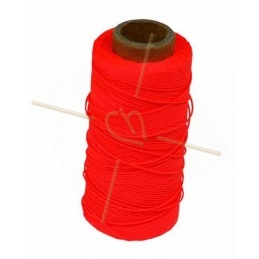 cordon polyester 0.5mm rouge fluo