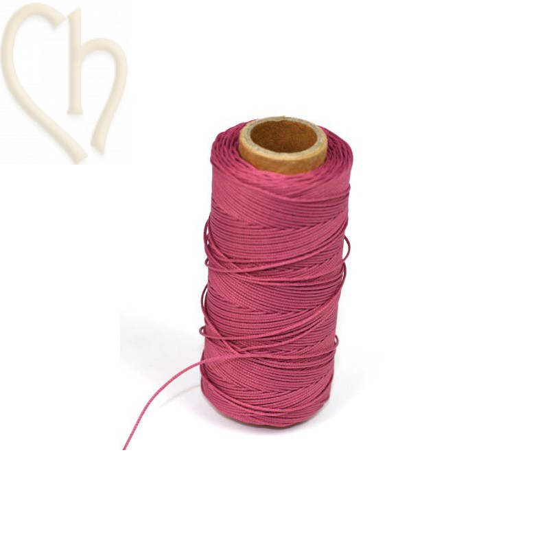cordon polyester 0.5mm Rose Fonce