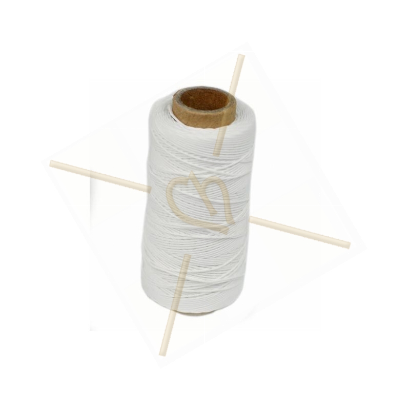 cordon polyester 0.5mm Blanc