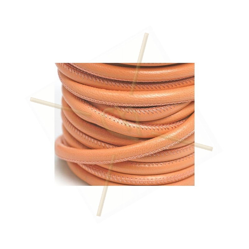 leer rond 6mm peach leer rond 6mm peach