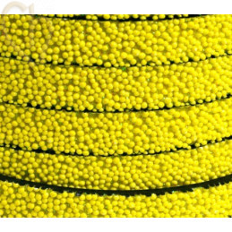 leather flat 10mm caviar Yellow