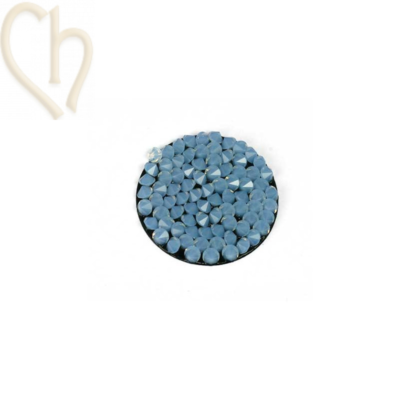 Crystal ROCKS 24mm Blanc Opal / Noir