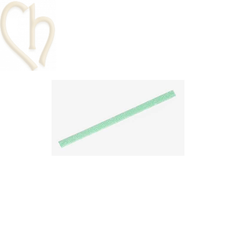 Cristal Fine Rocks/Mesh Strip 16*8mm Mint Alabaster