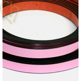 leather flat 10mm vintage pink metal