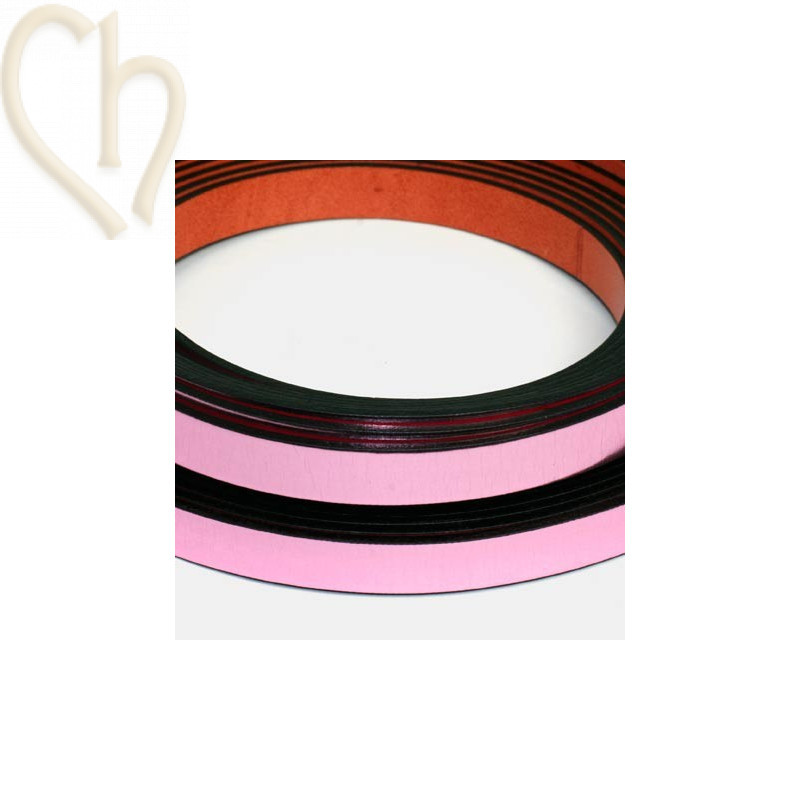 cuir plat 10mm serpent vieux rose metal