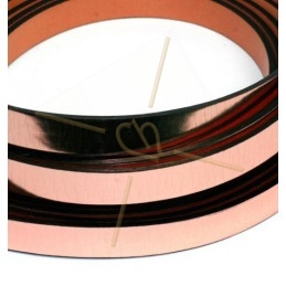 leather flat 10mm rose gold metal
