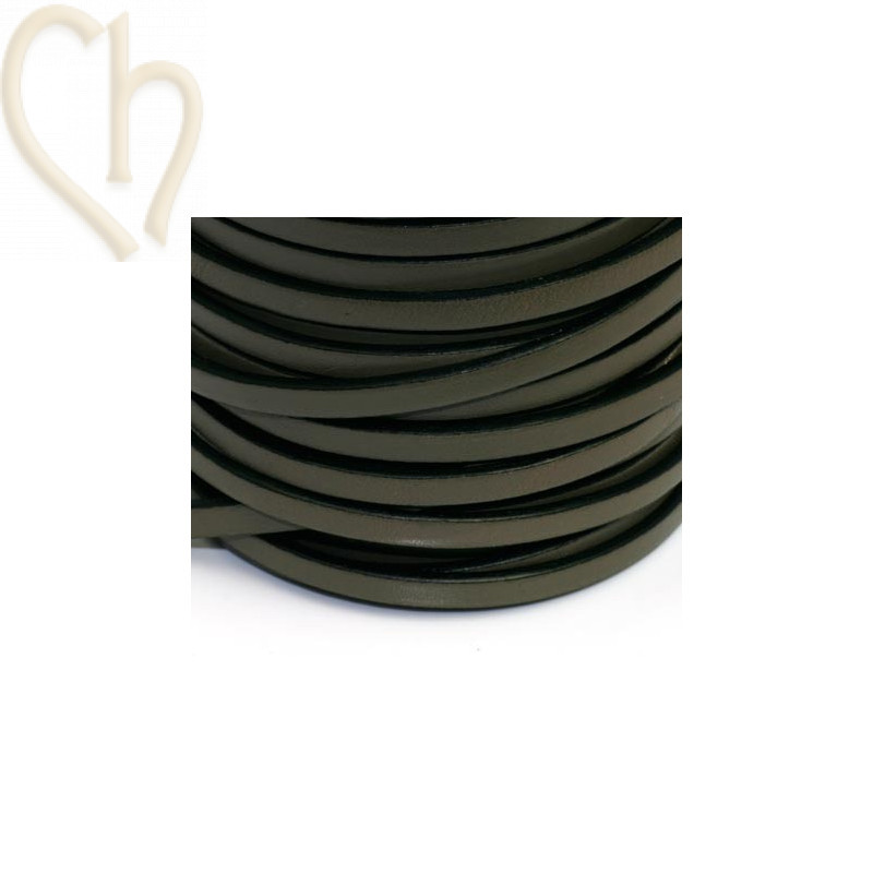 leder lint 5mm donkergrijs