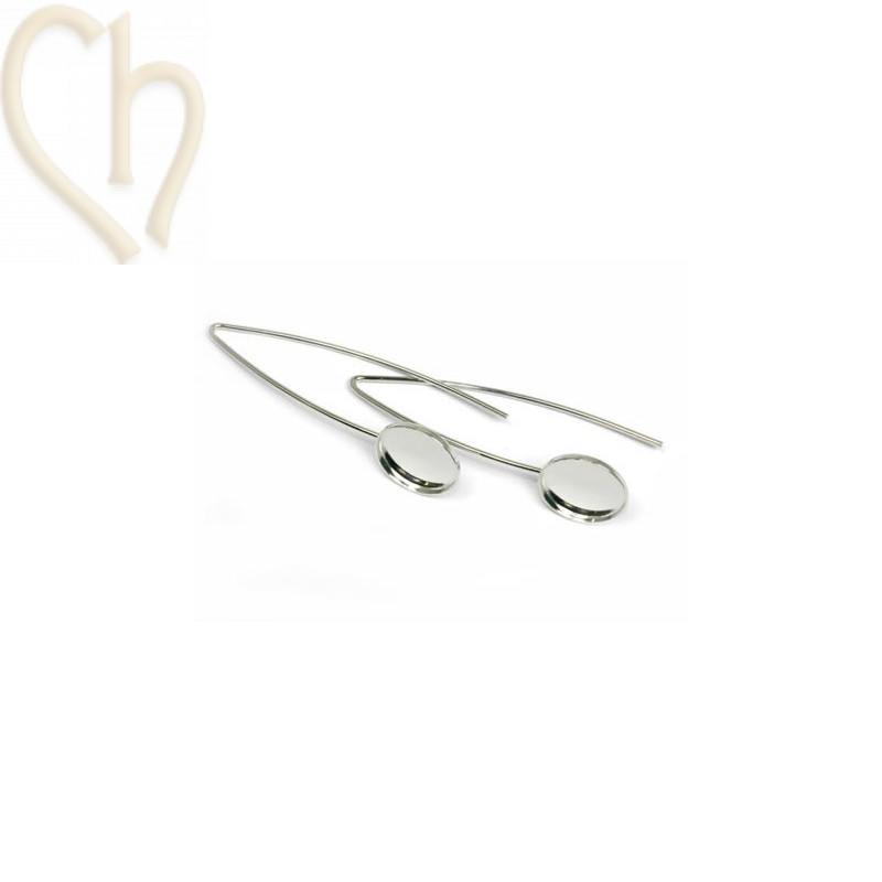 earrings harpon for 15mm round