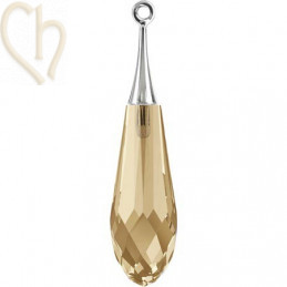 Pendant Swarovski Pure Drop 21.5mm Golden Shadow / silver