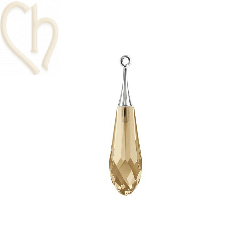 Pendentif Swarovski Pure Drop 21.5mm Golden Shadow / argent