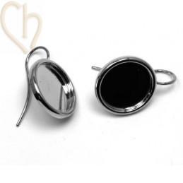 earrings round 15mm with border