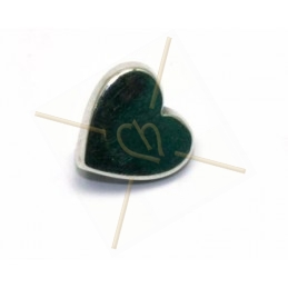 leather spacer "heart" for 5mm