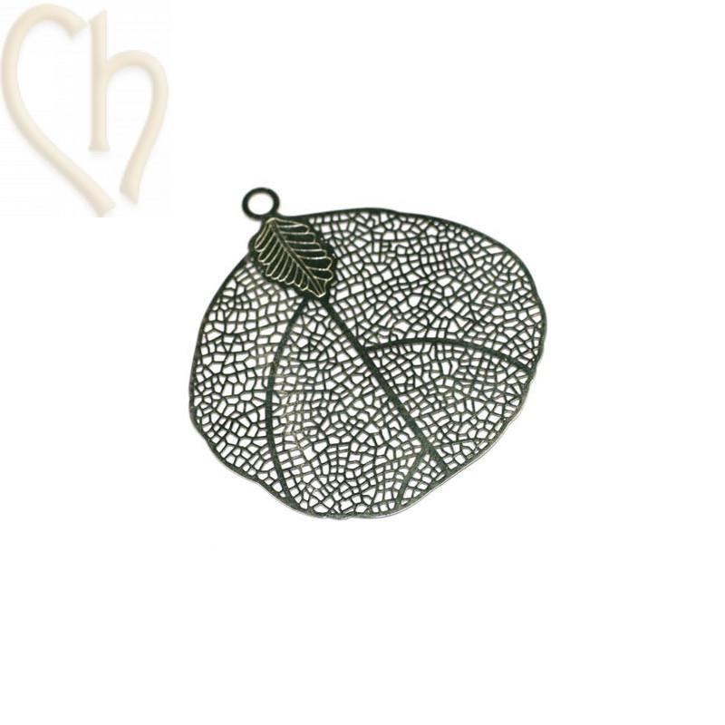 pendentif fill. feuille 50mm