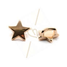 leather spacer  "star" for leather 5mm