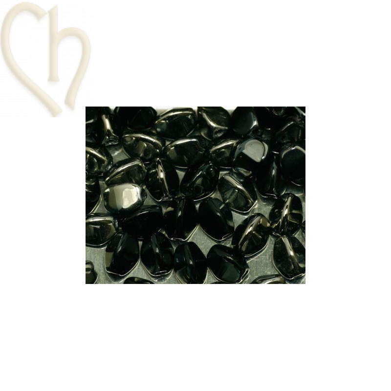 Pinch Beads Jet Chrome